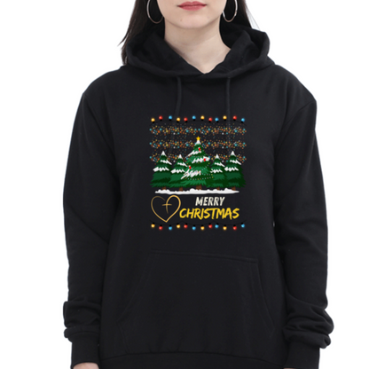 Merry Christmas Heart Hooded Sweatshirt