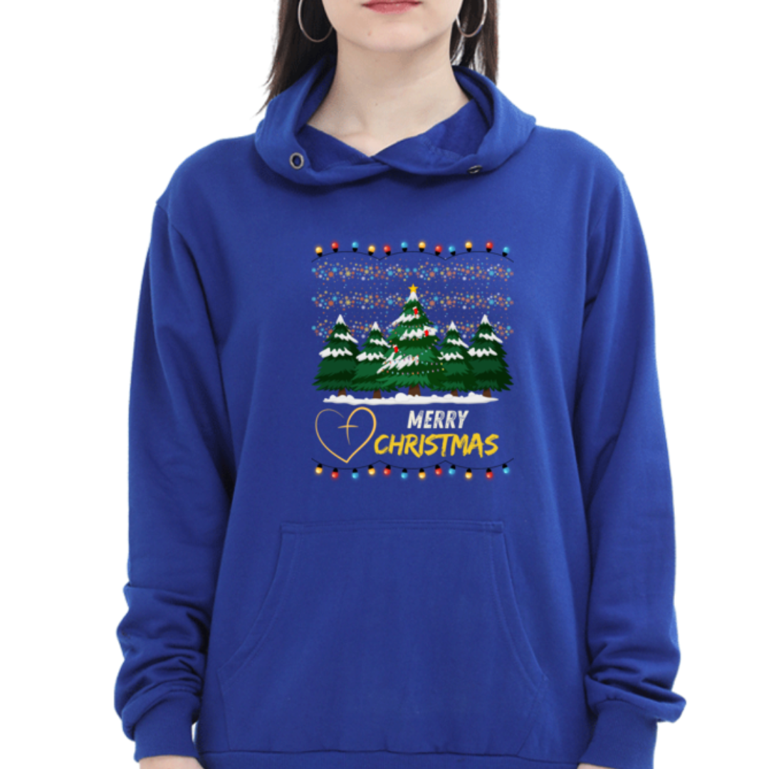 Merry Christmas Heart Hooded Sweatshirt